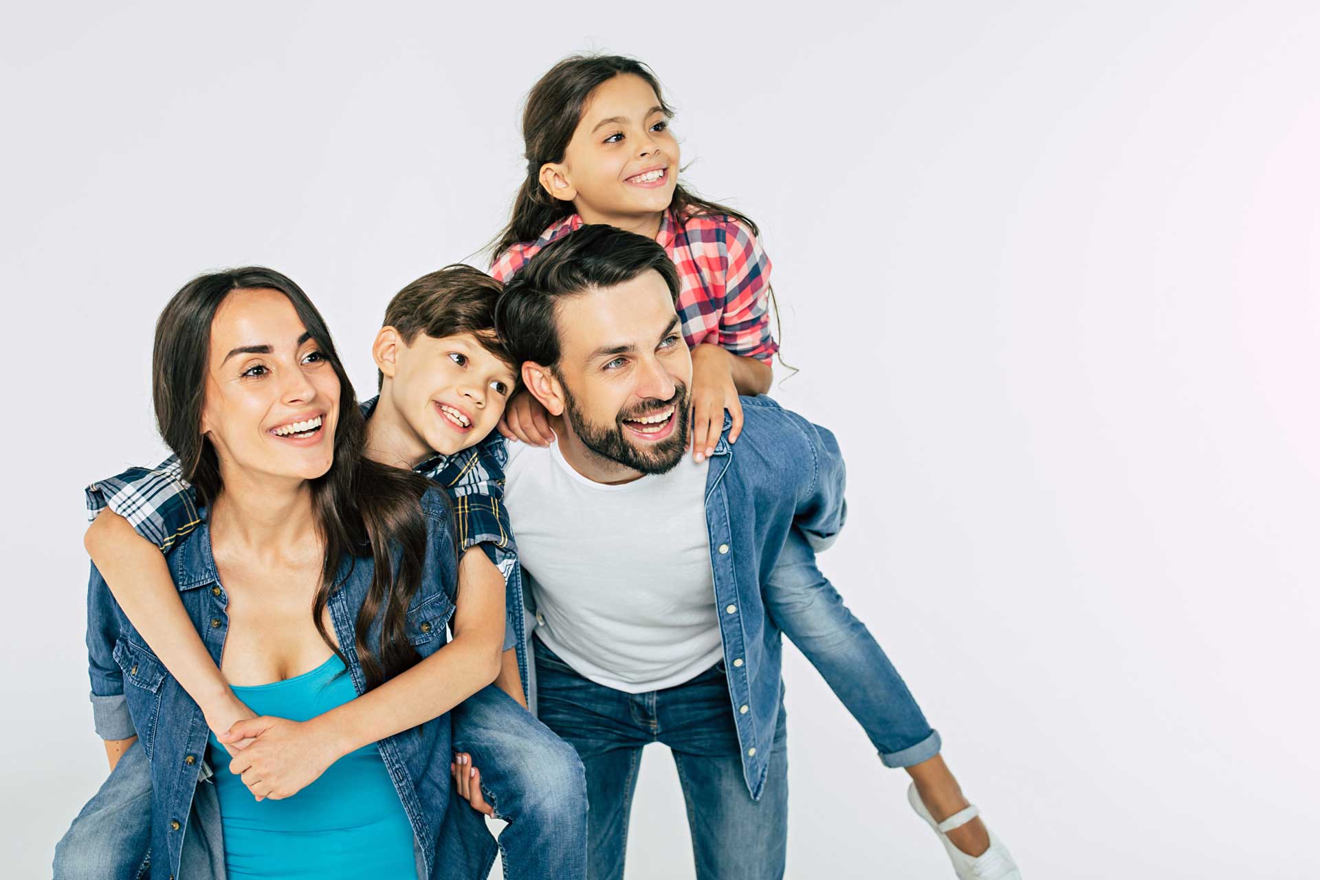 Young family happy with their family dentistry